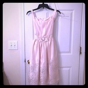 Pale pink w/sequence dress husky girls dress